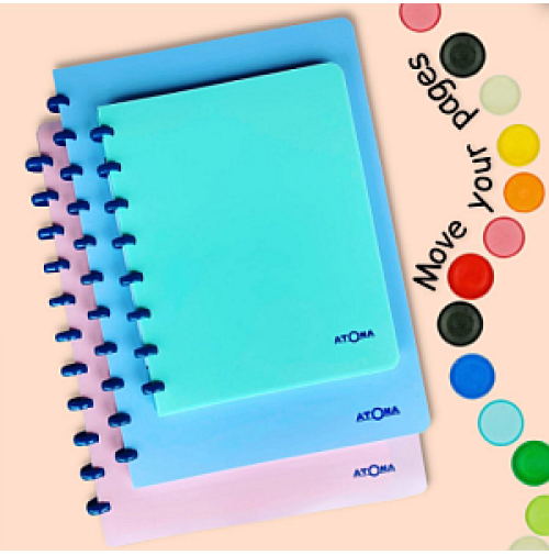 Caderno Atoma Pastel A4